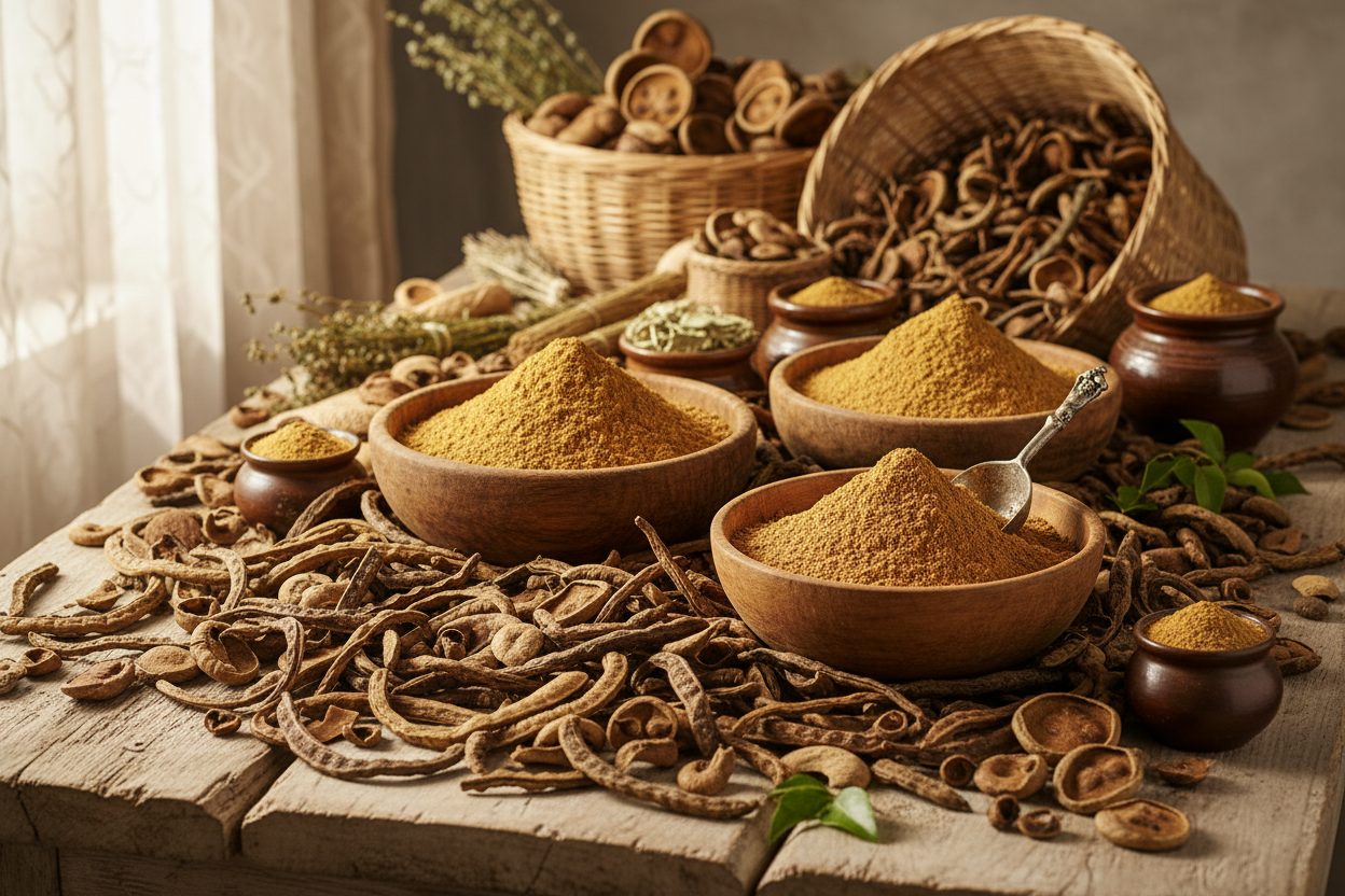 Many shikakai and powder as well